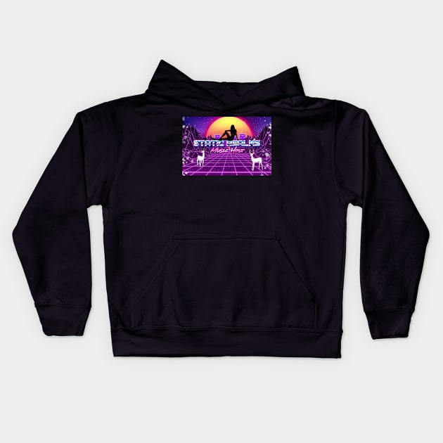 Merry Synthmas Kids Hoodie by Electrish